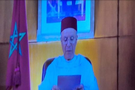 وزير الأوقاف والشؤون الإسلامية يلي نص البلاغ أمير المؤمنين يهيب بشعبه الوفي عدم القيام بشعيرة أضحية العيد لهذه السنة