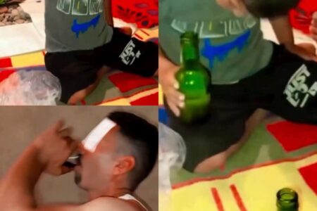 اجبار طفل صغير على تجرع قنينة خمر جريمة مرتكبة في حق الطفولة ببلادنا ؟!